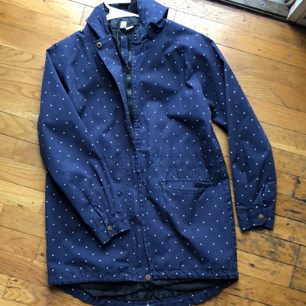 Polk-a-dot rain coat